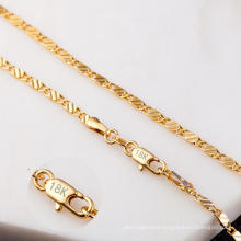18K Yellow gold plated chain necklace for men and women 2 MM 16-30 inch
